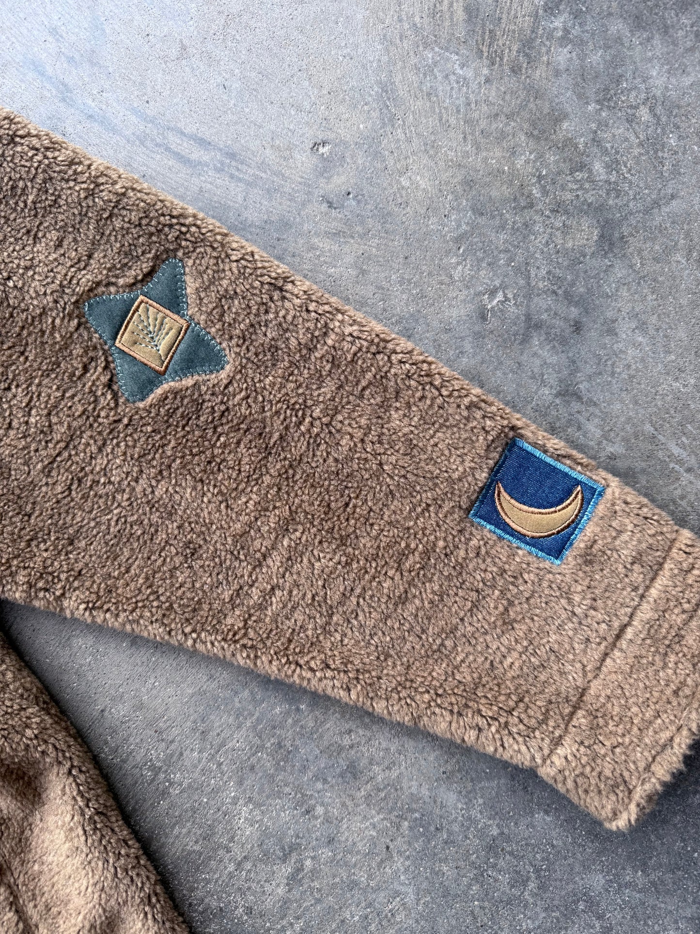 Patchwork Fleece Jacket - L