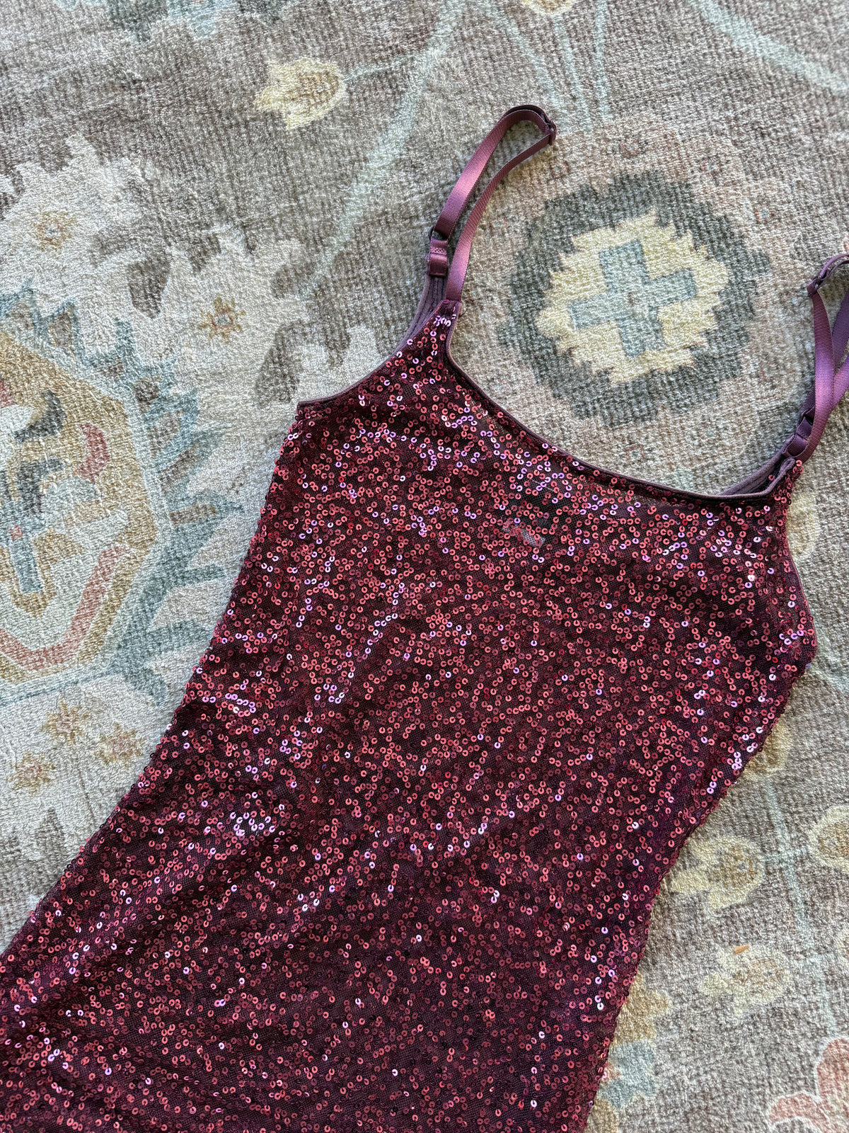 Sheer Sequin Tank/Mini Dress - S