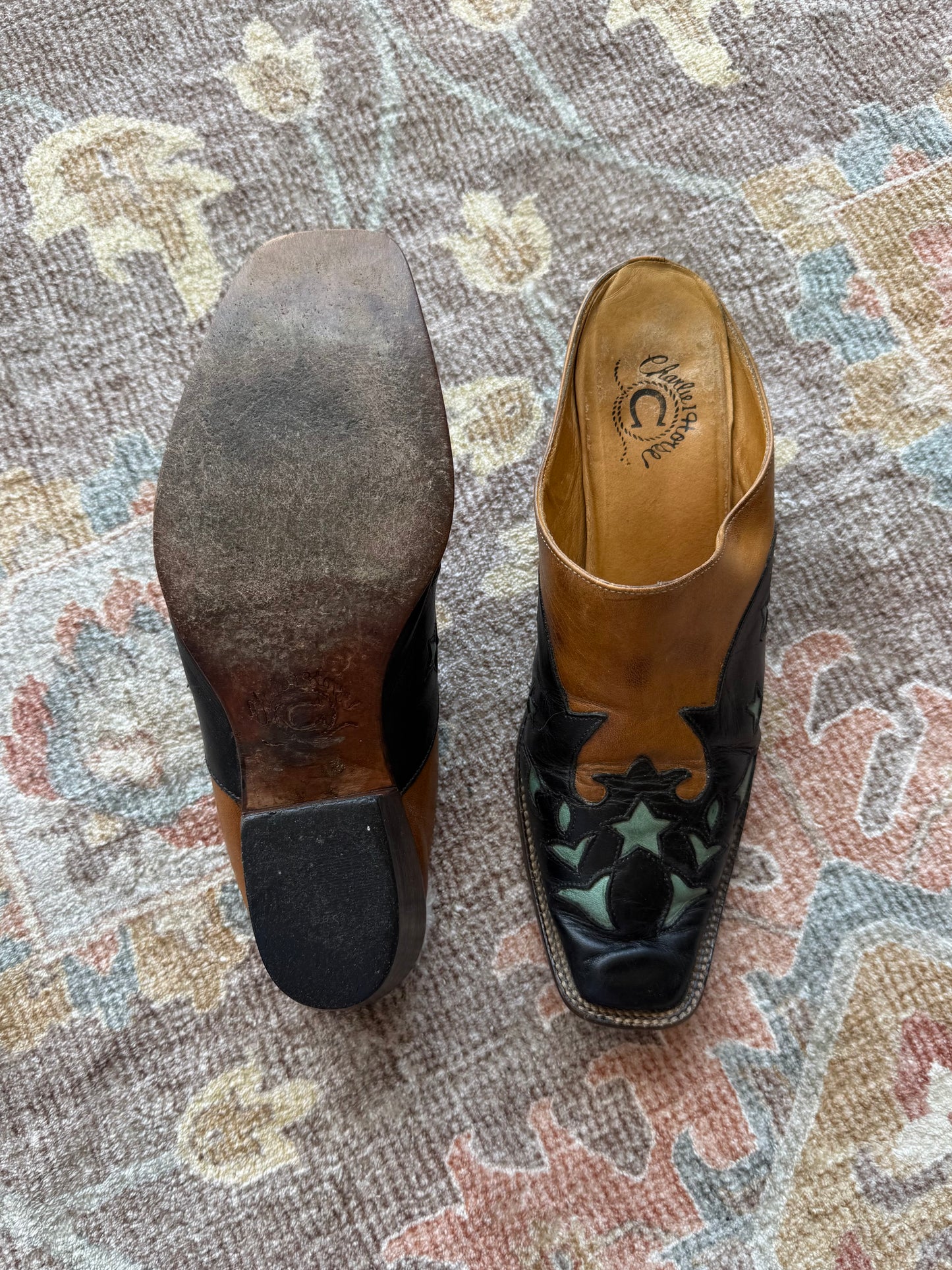 Leather Western Clogs - 6.5