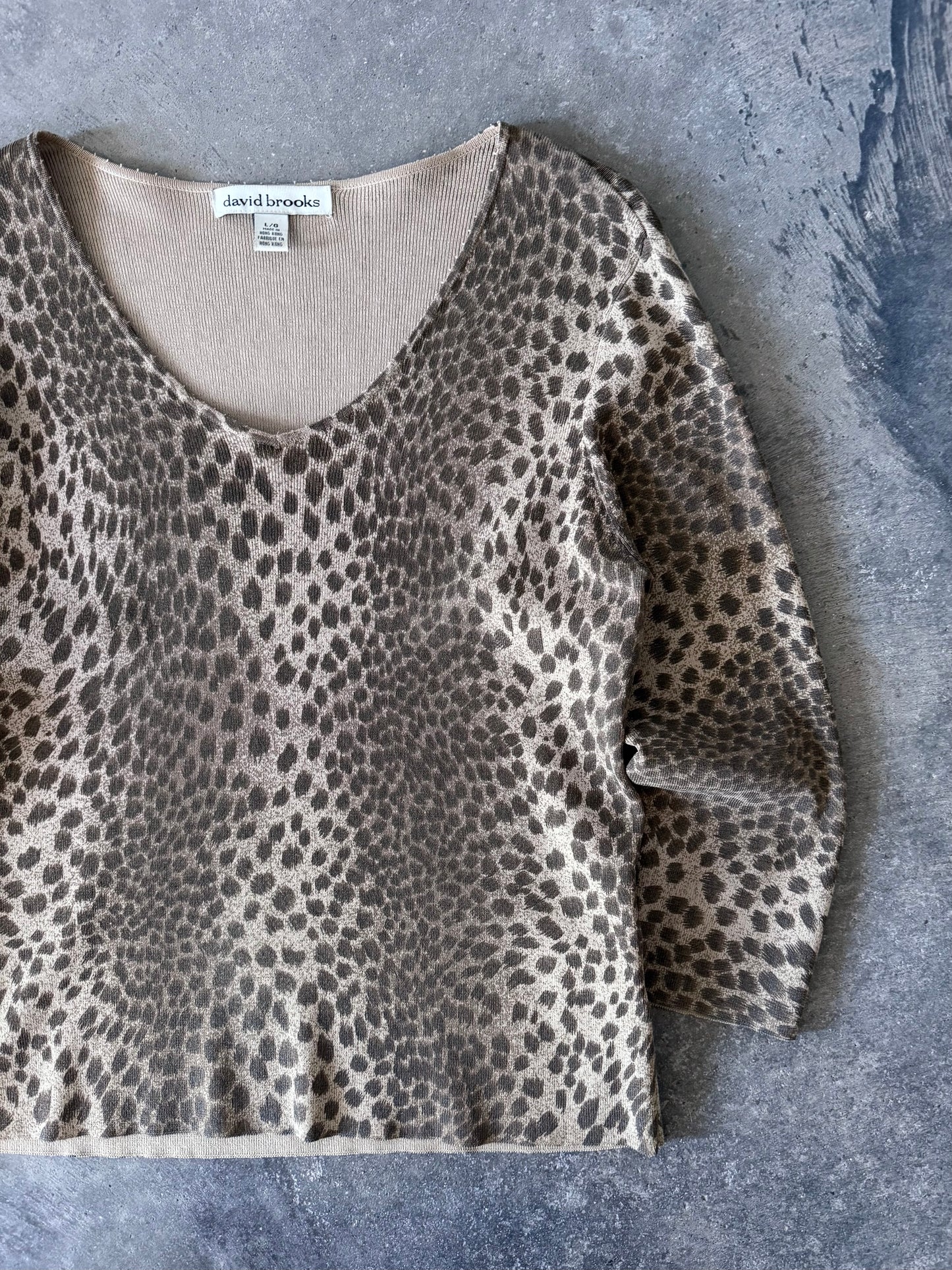 Leopard Print Top - L