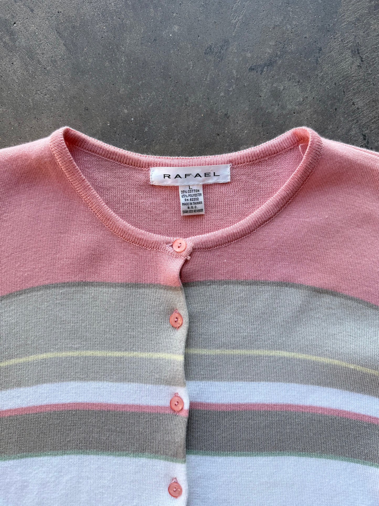 Striped Cardigan - L