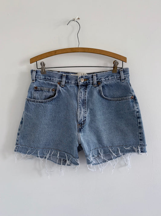 Double Fray Denim Shorts - 30x2.5