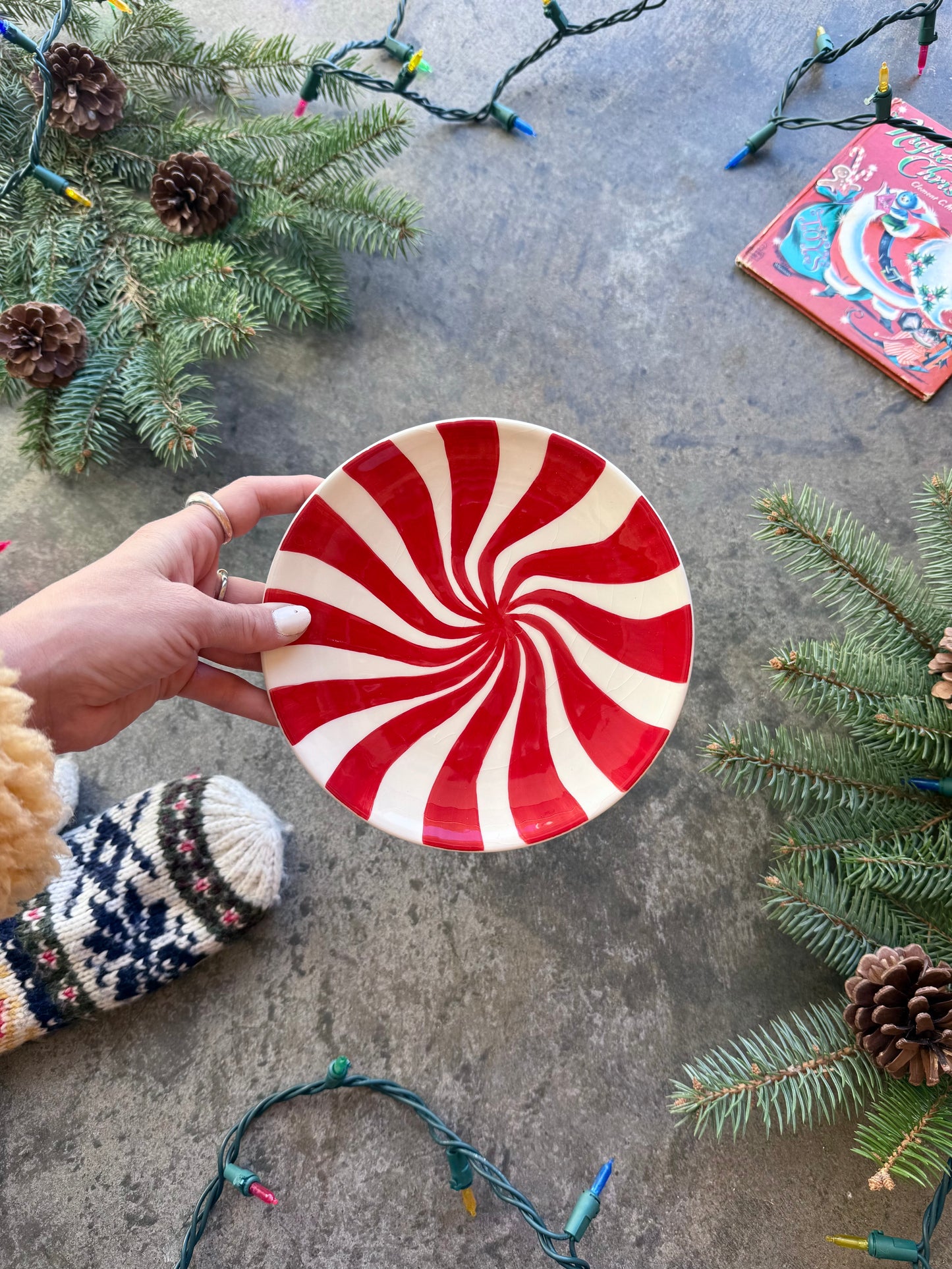 Candy Cane Plate