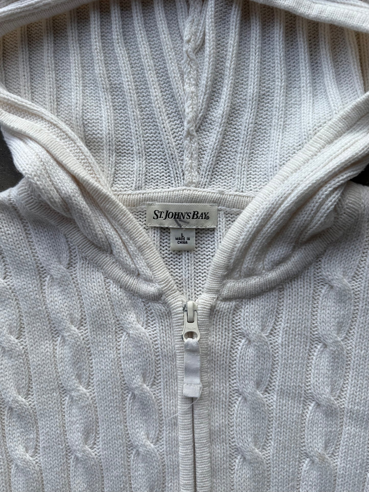 Zip Up Sweater Hoodie - L