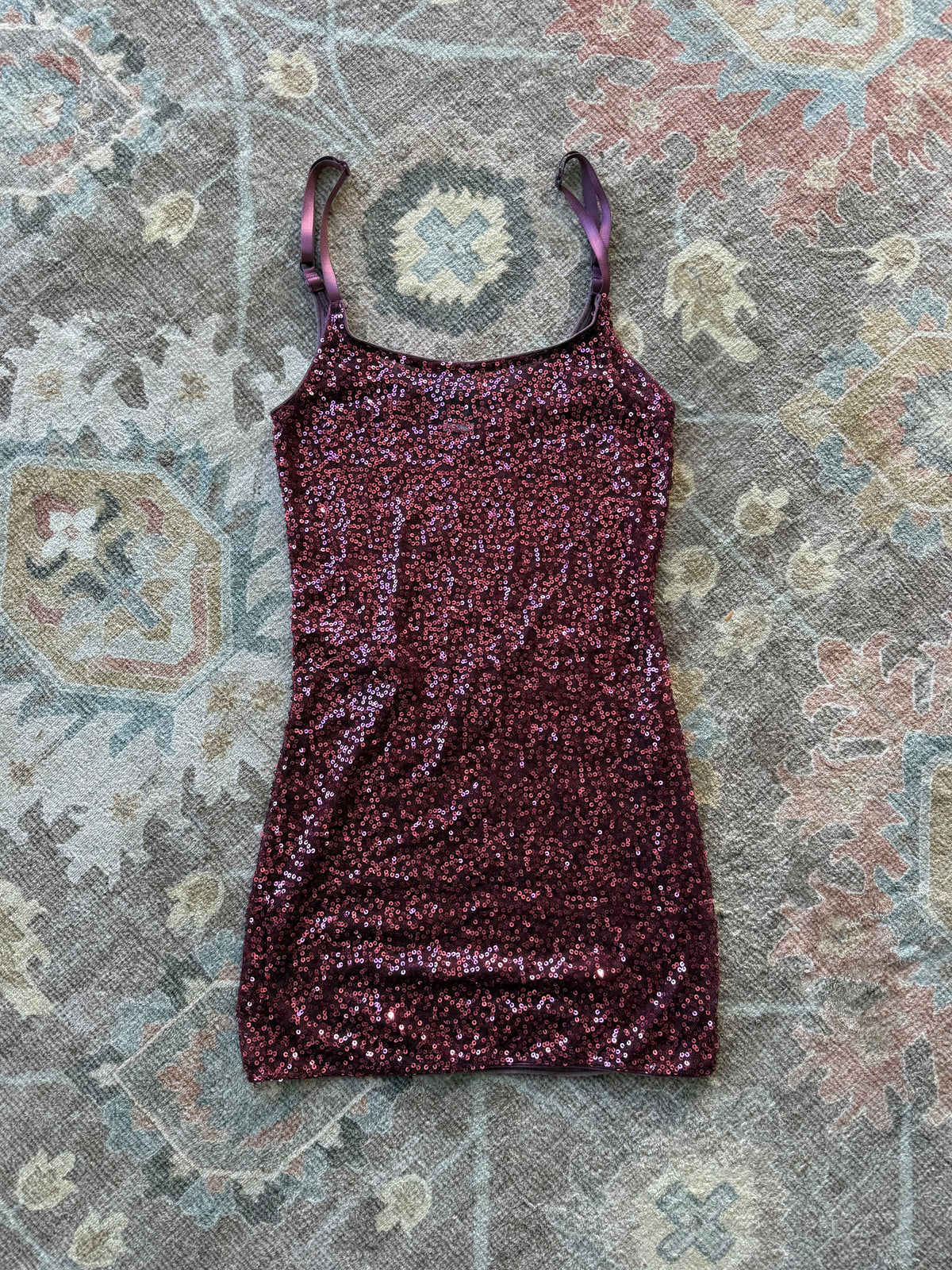 Sheer Sequin Tank/Mini Dress - S