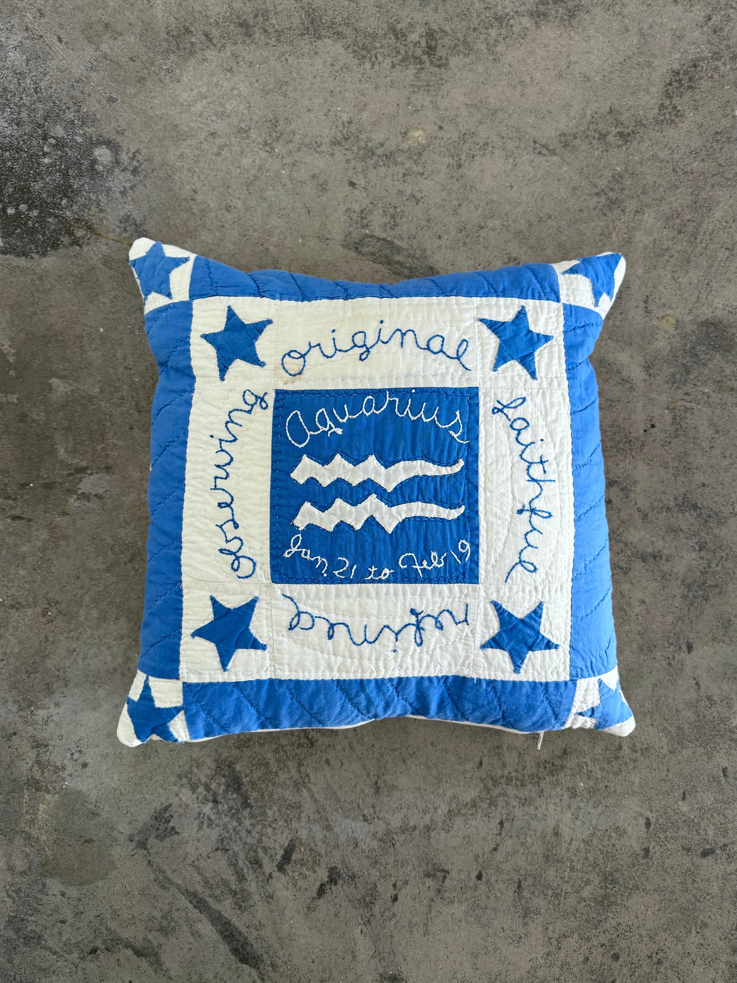 Aquarius Zodiac Pillow